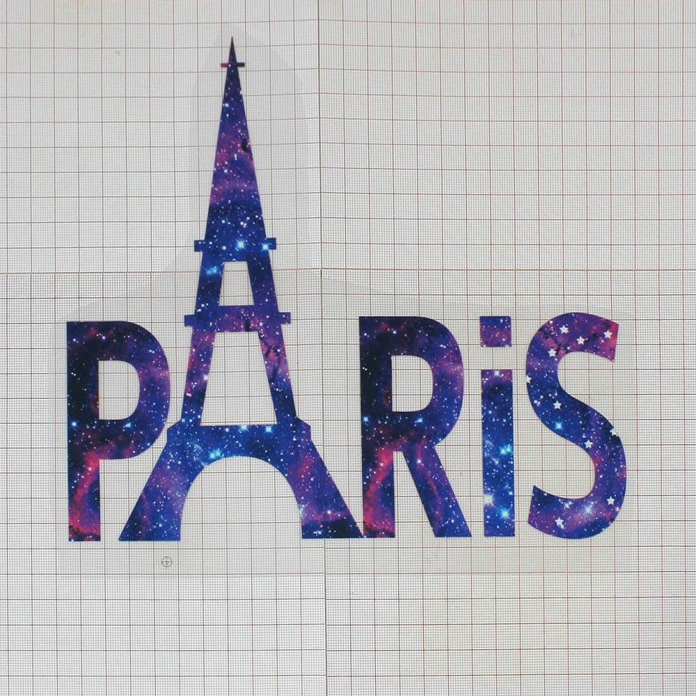 Термоаппликация Paris Текст сиреневое небо, 23*20см, шт. Термопереводки Надписи