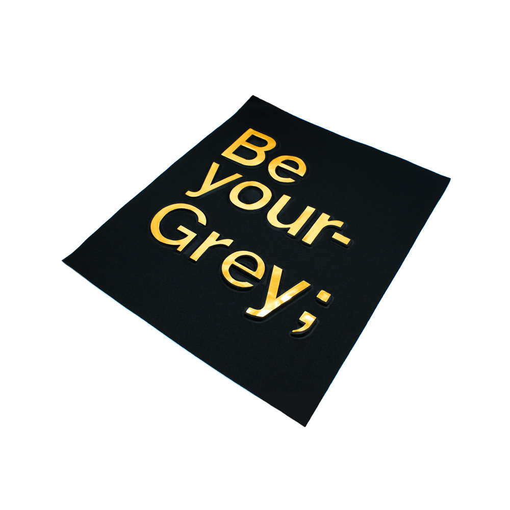 Аппликация пришивная конгрев Be your-Grey 29*24,5см черный, золотая фольга, шт. Аппликации Пришивные Рельефные