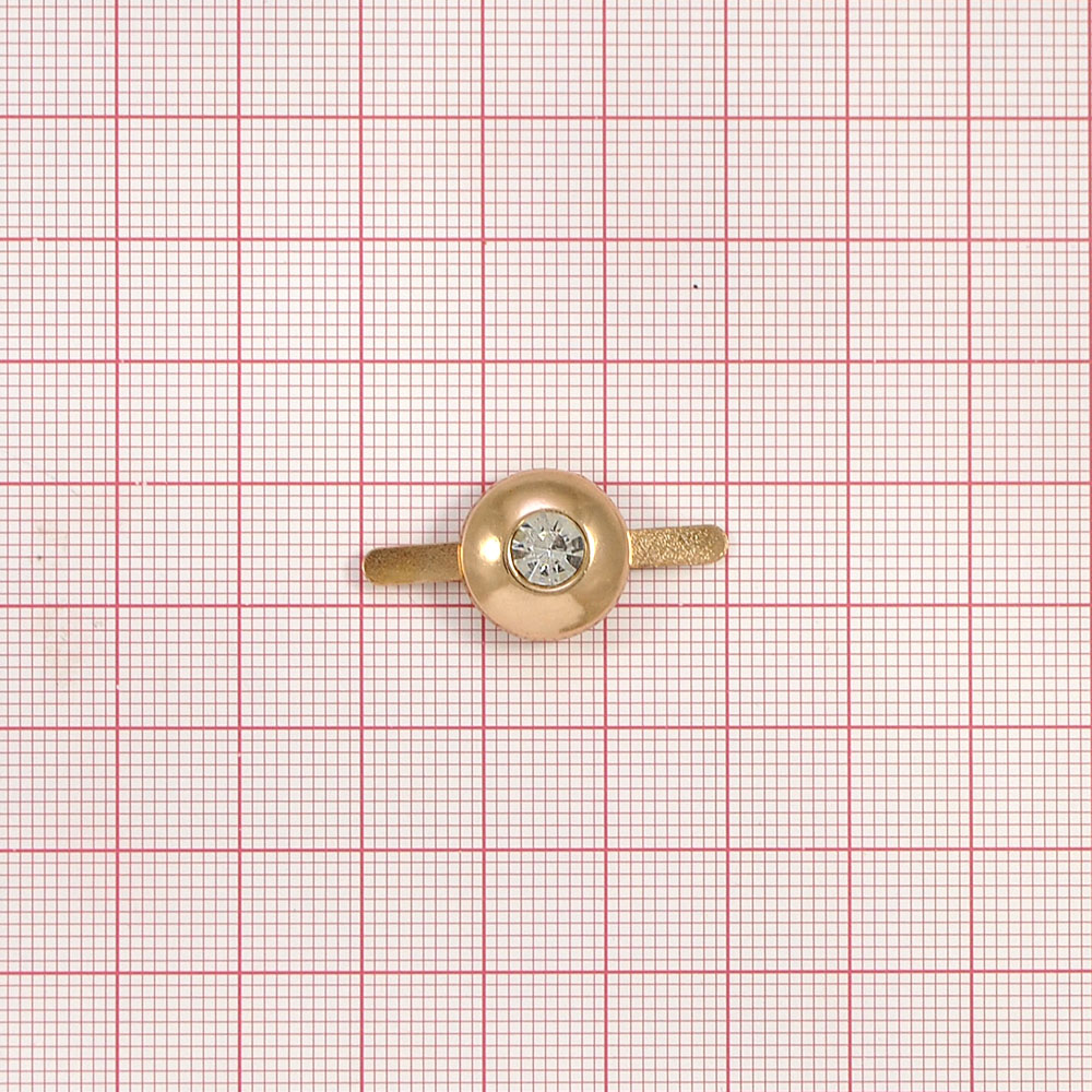 Краб металлический 14мм бел.камень GOLD, шт. Крабы Металл Геометрия