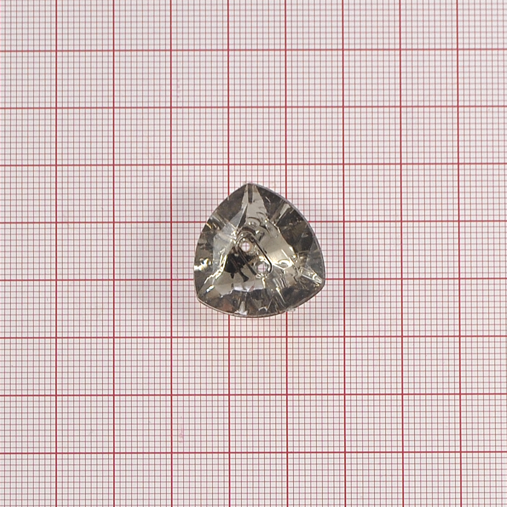 Пуговица Кристалл 3147 23мм светлый хаки, треугольная, шт. Пуговица Акрил, Кристалл