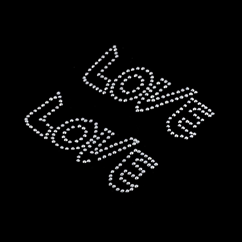 Стразы листовые код 6036 /Love бол./ металл. Стразы листовые