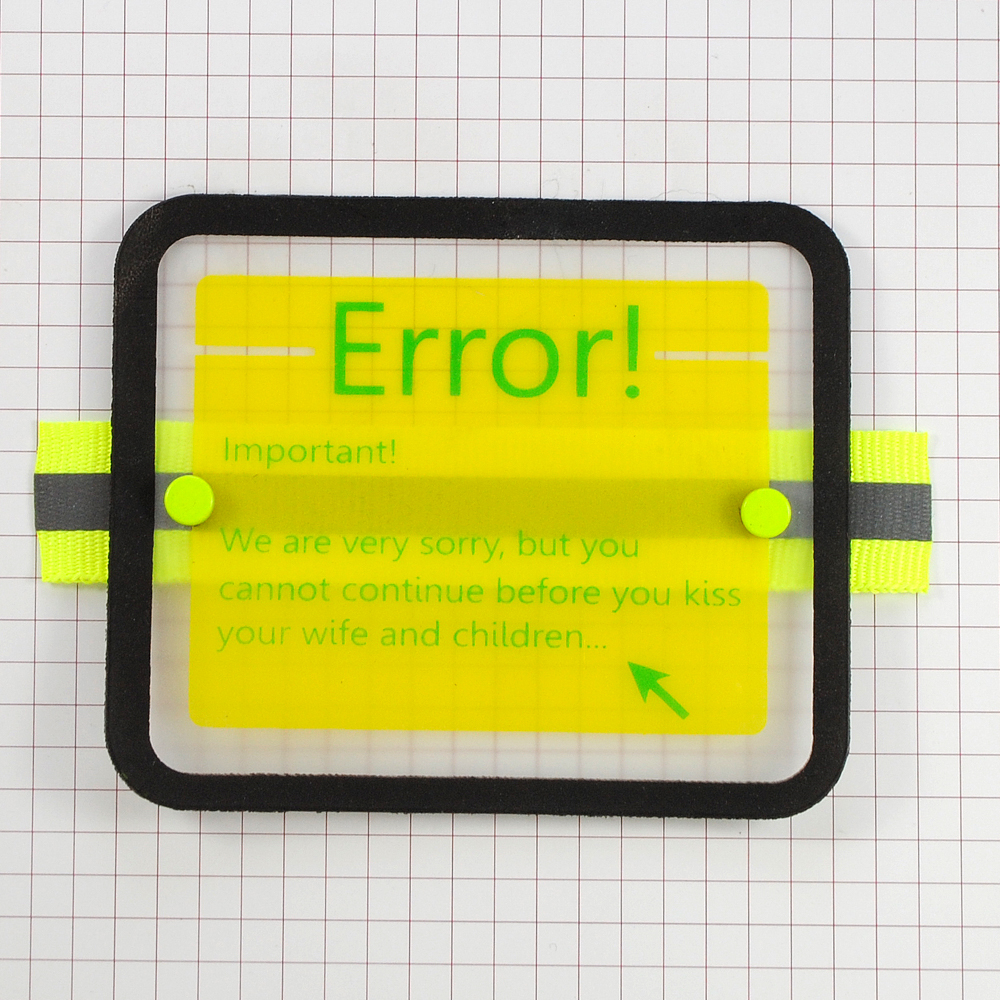 Лейба клеенка Error 7,5*9см, черный, желтый, зеленый, салатовый  шт. Лейба Клеенка