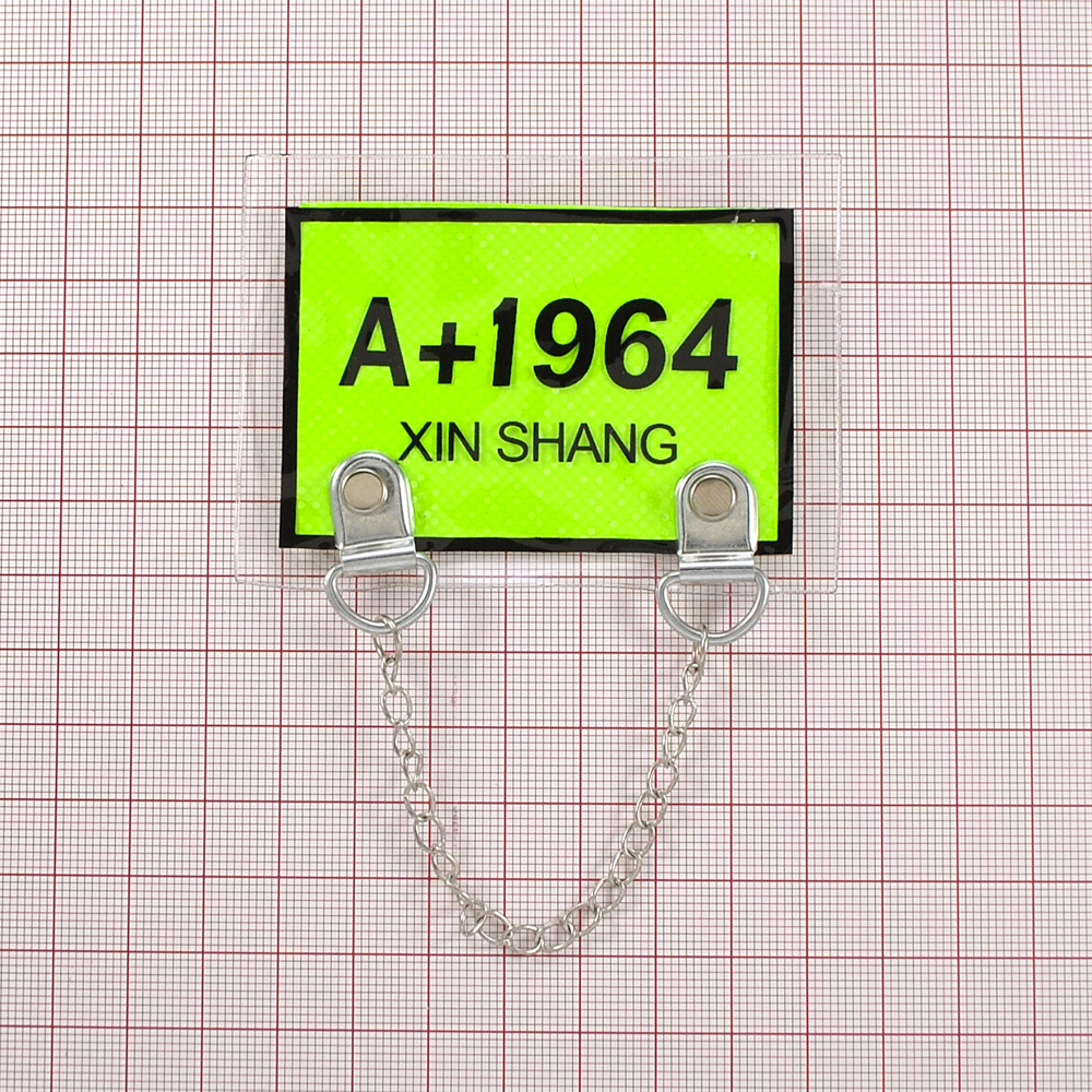 Лейба клеенка с цепочкой А+1964, 6*8см, черный, салатовый, никель, шт. Лейба Клеенка