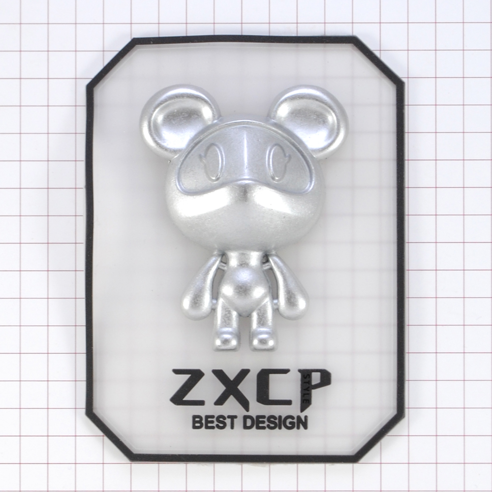 Лейба рез. МЫШЬ Best Design металл, 6*8см, бел., чёрн., серебро матовое, прозрачный, шт. Лейба Резина