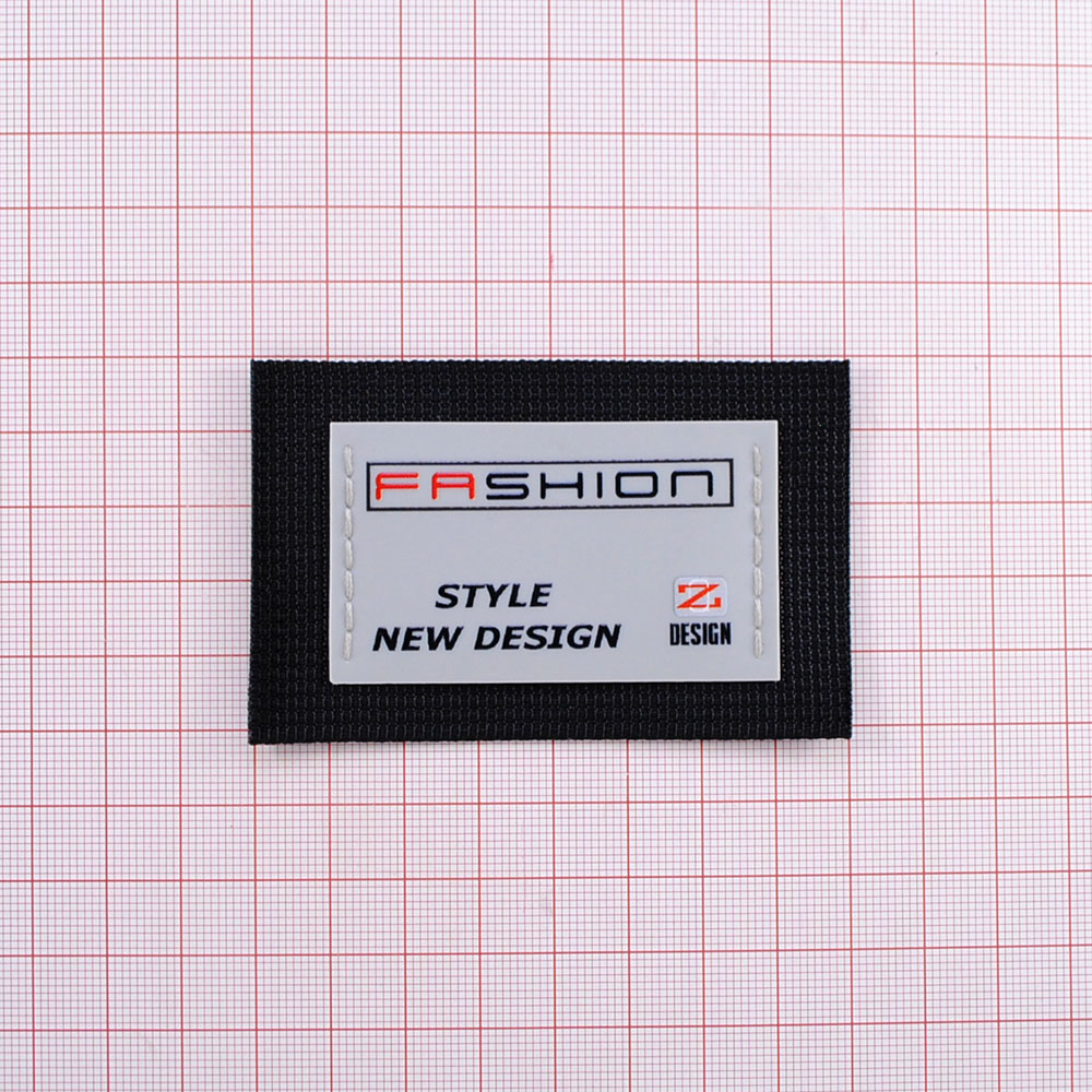 Лейба ткань FASHION Style New Design, 5*8см, черный, серый, красный, шт. Лейба Ткань