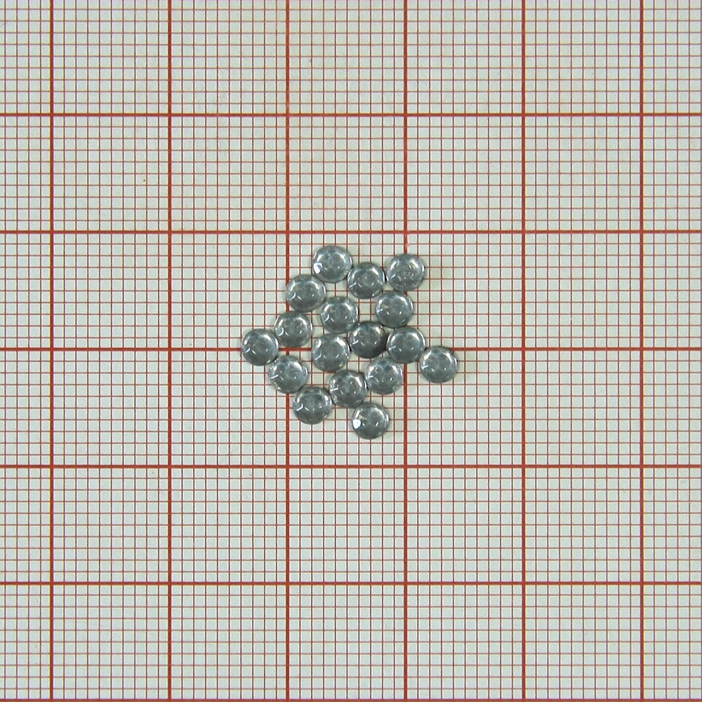 Стразы пришивные (4мм) NIKEL белый камень, 1тыс.шт. Стразы приш. в металле