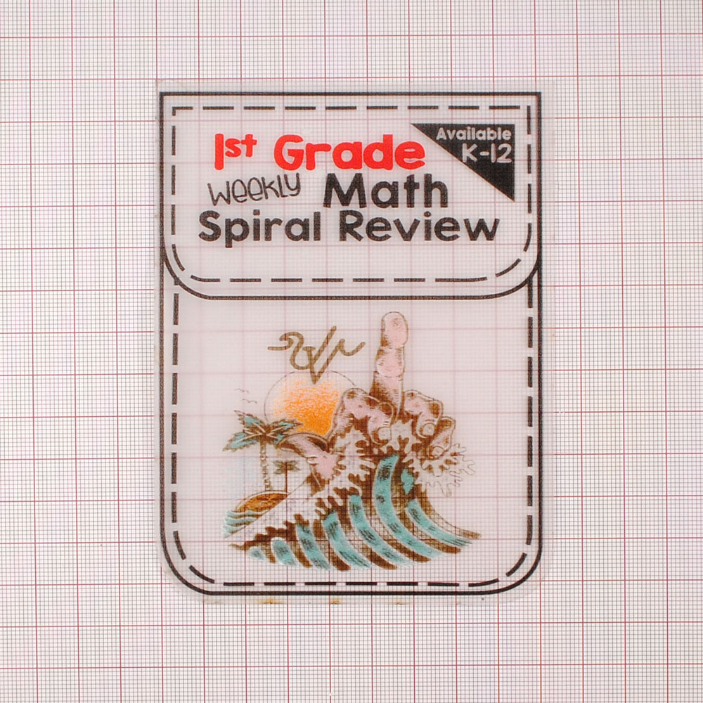 Лейба клеенка Карман Math Spiral Review, 9.5*12.5см, черный, зеленый, оранжевый, красный, прозрачный, шт. Лейба Клеенка