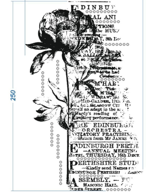 Аппликация композит, Цветок, 15,5*25см, термотрансфер DTF, SS10 24217, шт. Аппликация композит