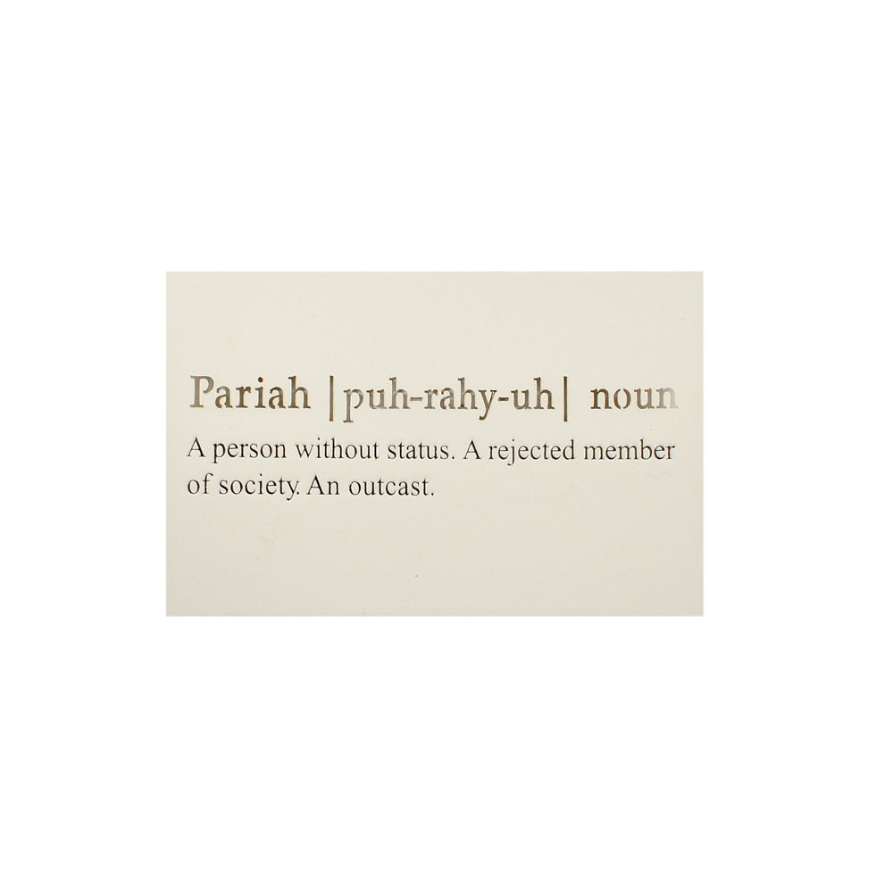 Лейба к/з Pariah noun, 17*11см, черный, белый, шт. Лейба Кожзам