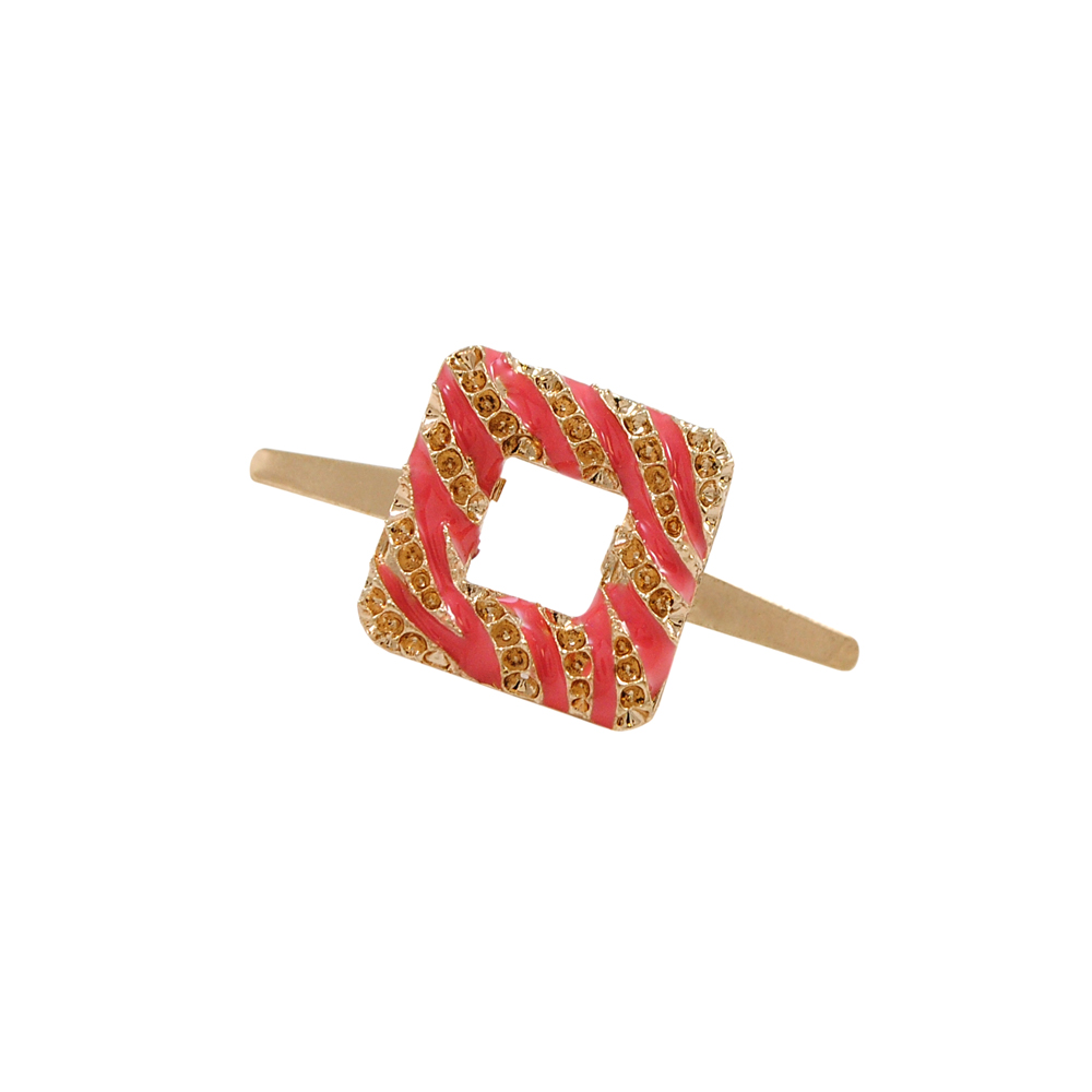 Краб металл Рамка 1,7см GOLD, эмаль коралл., камни, шт . Крабы Металл Геометрия Декор