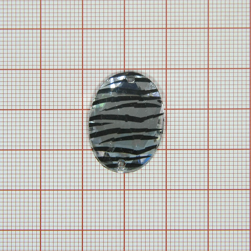 Стразы Т приш. овал 18*25мм тигровый белый №1 /1т.шт./ . Стразы пришивные