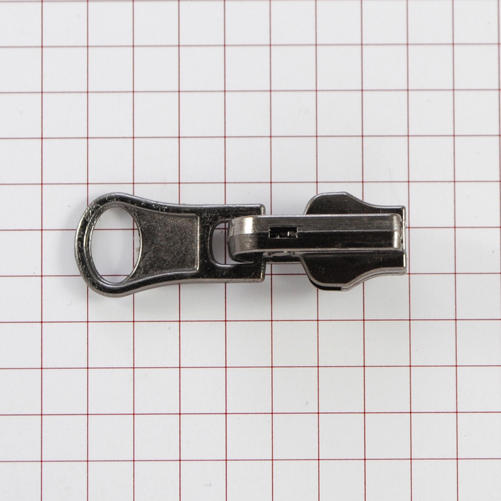 Бегунок двустор. мет. №5 с подвес. 35*10мм, Капля, black nickel, шт. Бегунок