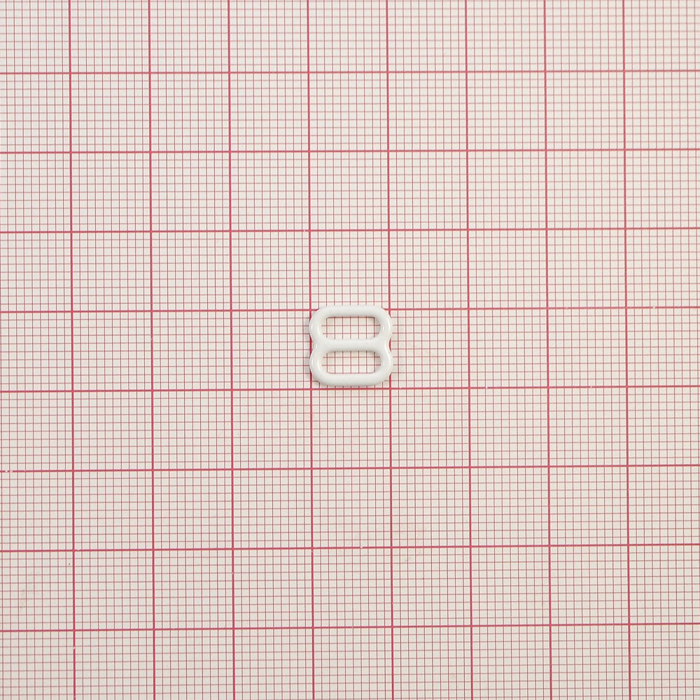 Перетяжка бельевая металл А808 белая 7,7*6,8мм (внутр), 10,5*10мм (внешн.), 1т.шт, уп. Перетяжка бельевая