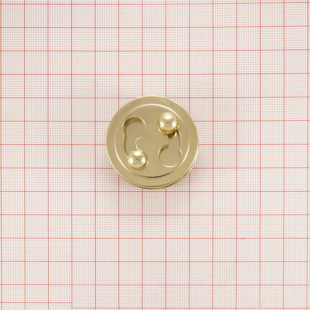 Замок сумочный C702 поворотный 30мм GOLD, шт. Сумочная фурнитура