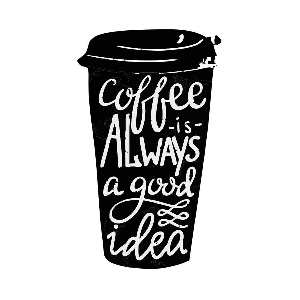 Термоаппликация №13-15 COFFEE стаканчик, черный 72*120мм, шт. Термопереводки Ассорти