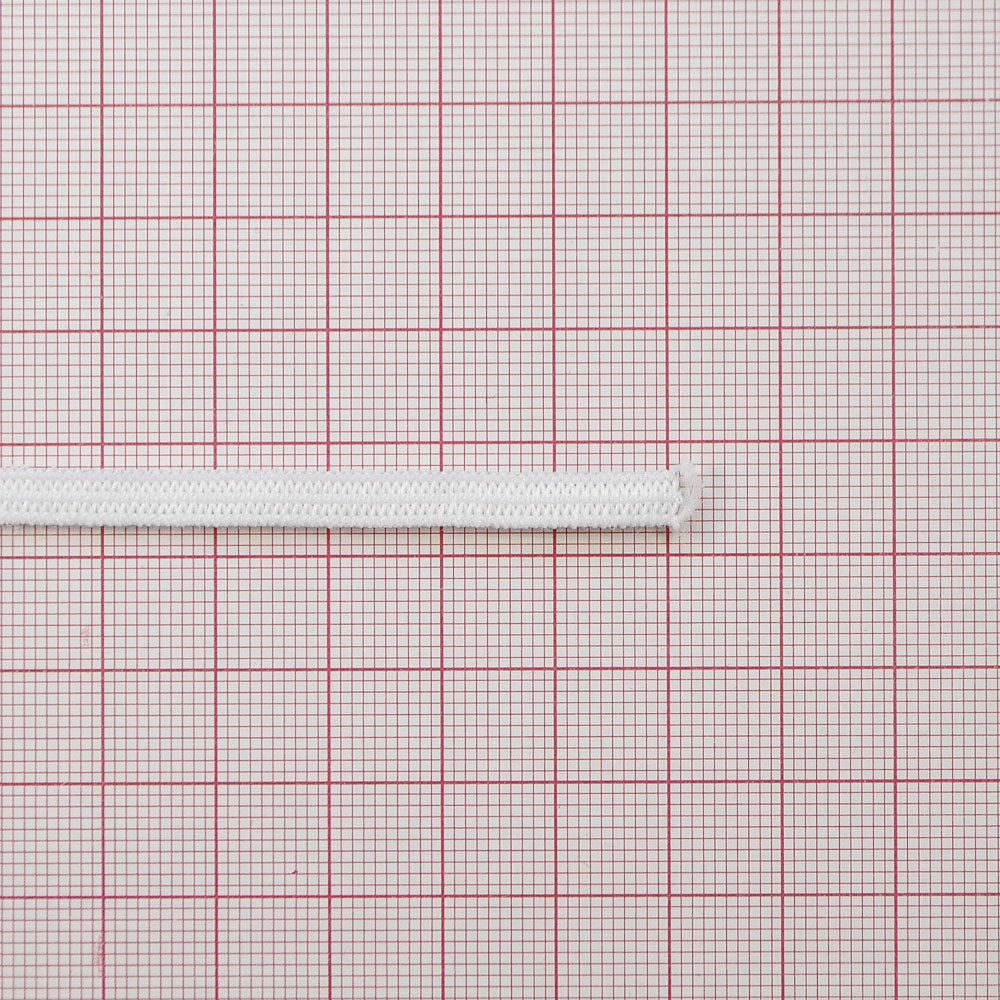 Резинка бельевая 4,5мм, лавсан, белый /Китай/, 100м. Резинка