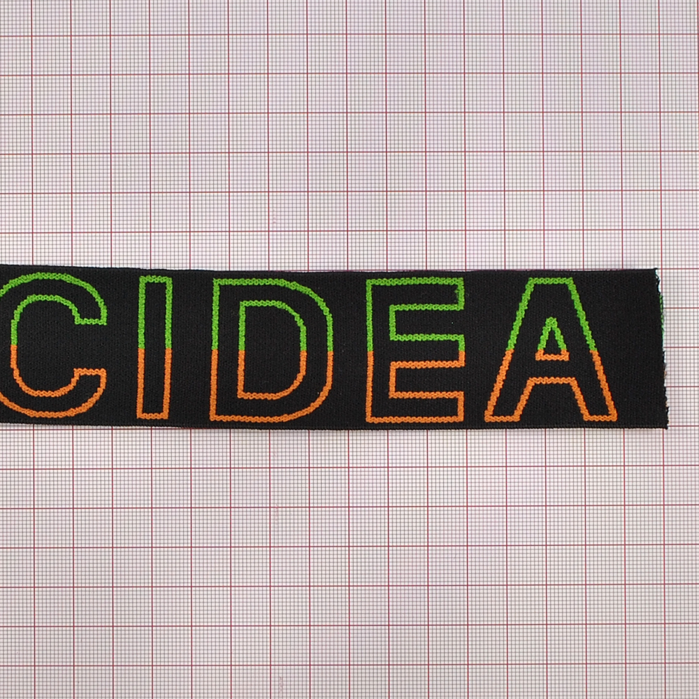 Резинка CNCIDEA, 4см, черный, оранжевый, салатовый, ярд. Резинка