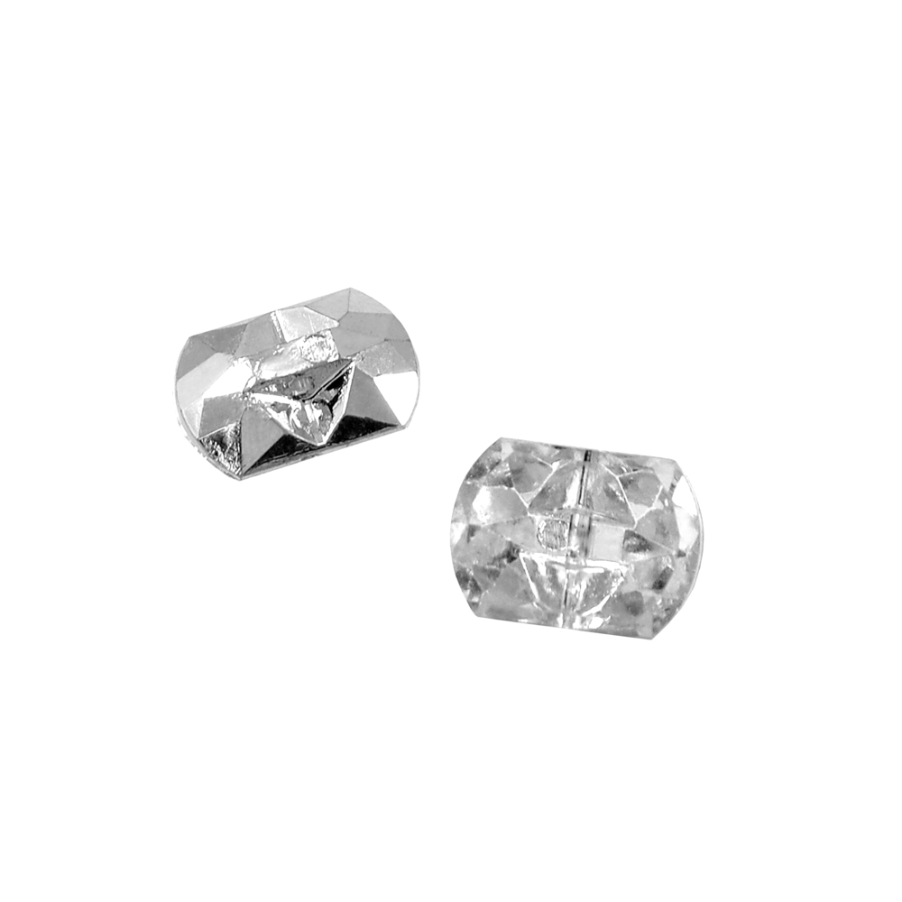 Пуговица Кристалл 3142 16мм белая прямоугольная, шт. Пуговица Акрил, Кристалл