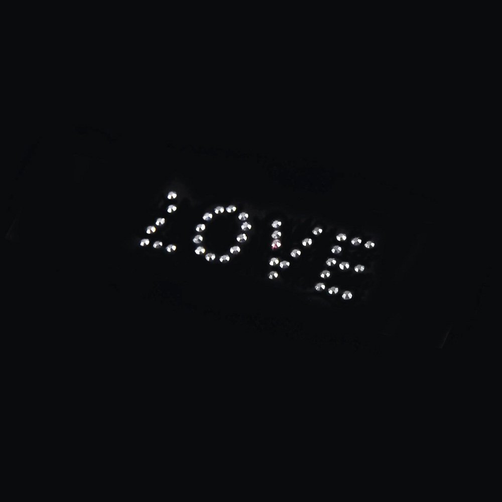 Стразы листовые Love маленькая, кристалл. Стразы листовые