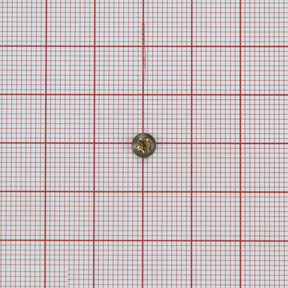 Украшение металл Камень 3мм NIKEL, топаз /выпуклый над металлом/, 1т.шт. Декор Металл на ножке (для кожи, резины, ткани)