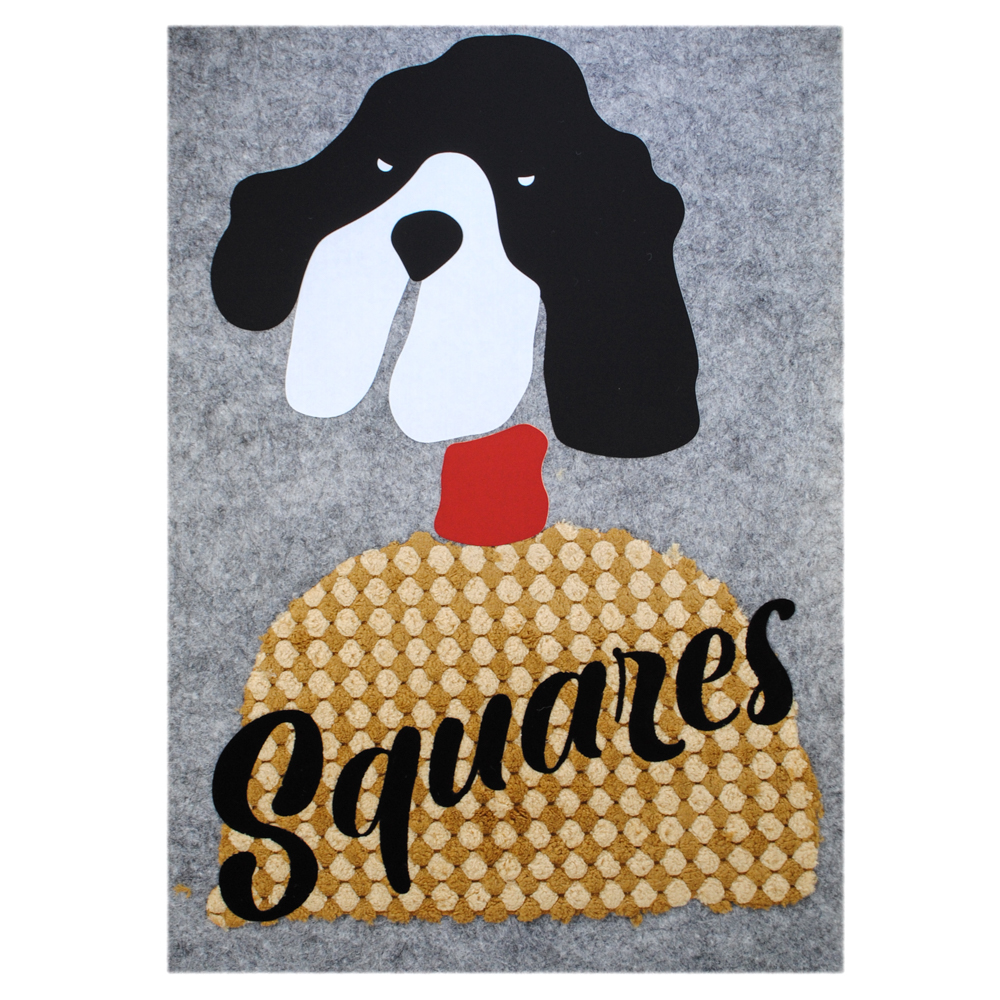 Термоаппликация Собака Squares, 26*18см,белый,черный,красный,корич,беж. шт.. Термопереводки Ассорти