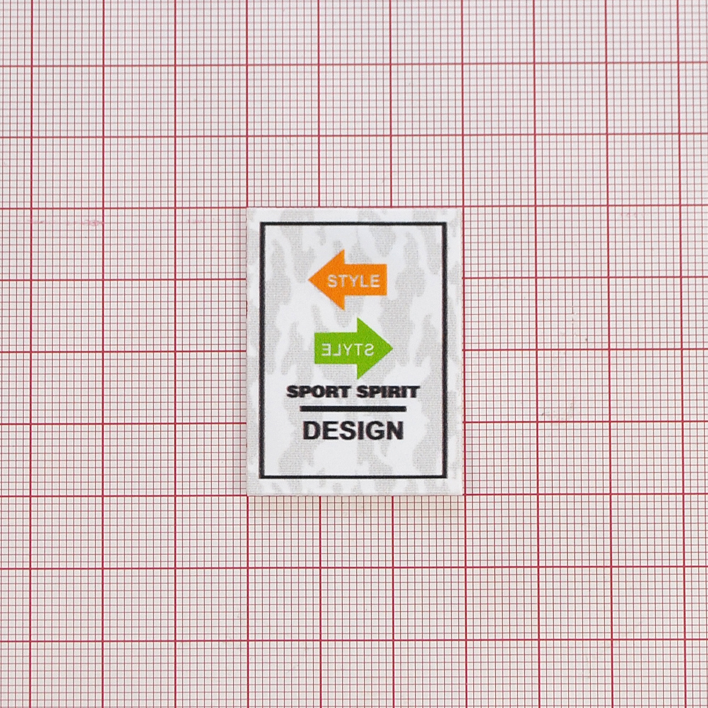 Лейба клеенка Две стрелки, 3*4см, белый, черный, зеленый, оранжевый, шт. Лейба Клеенка