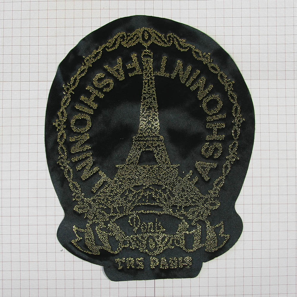 Аппликация пришивная Paris Башня 24*29см черная, золото, шт. Аппликации Пришивные Постер