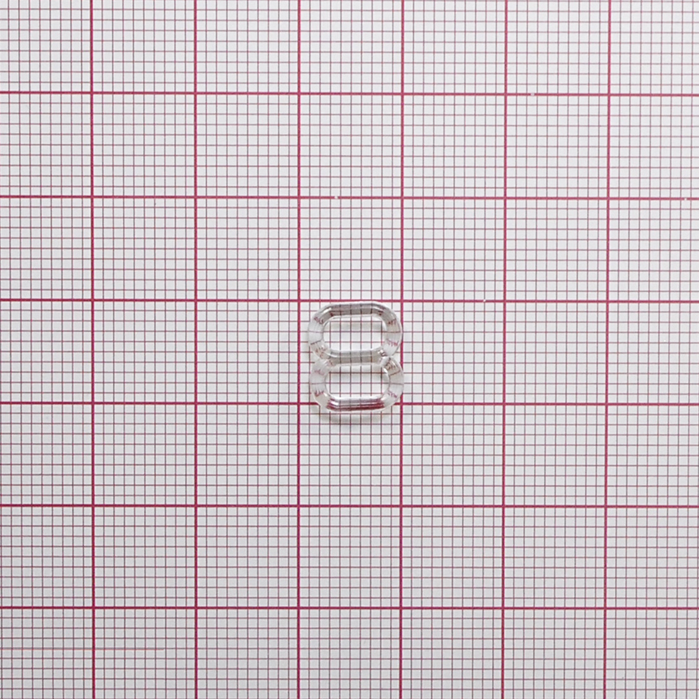 Перетяжка бельевая пластик  6*7,2мм (внутр.), 9*10,7мм (внешн.), прозрачная, 1т.шт, уп. Перетяжка бельевая