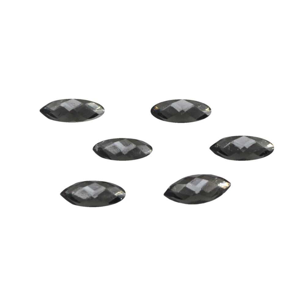 Стразы Д на клей, капля 7*15мм темн-серый 20, 1тыс.шт. Стразы на клей
