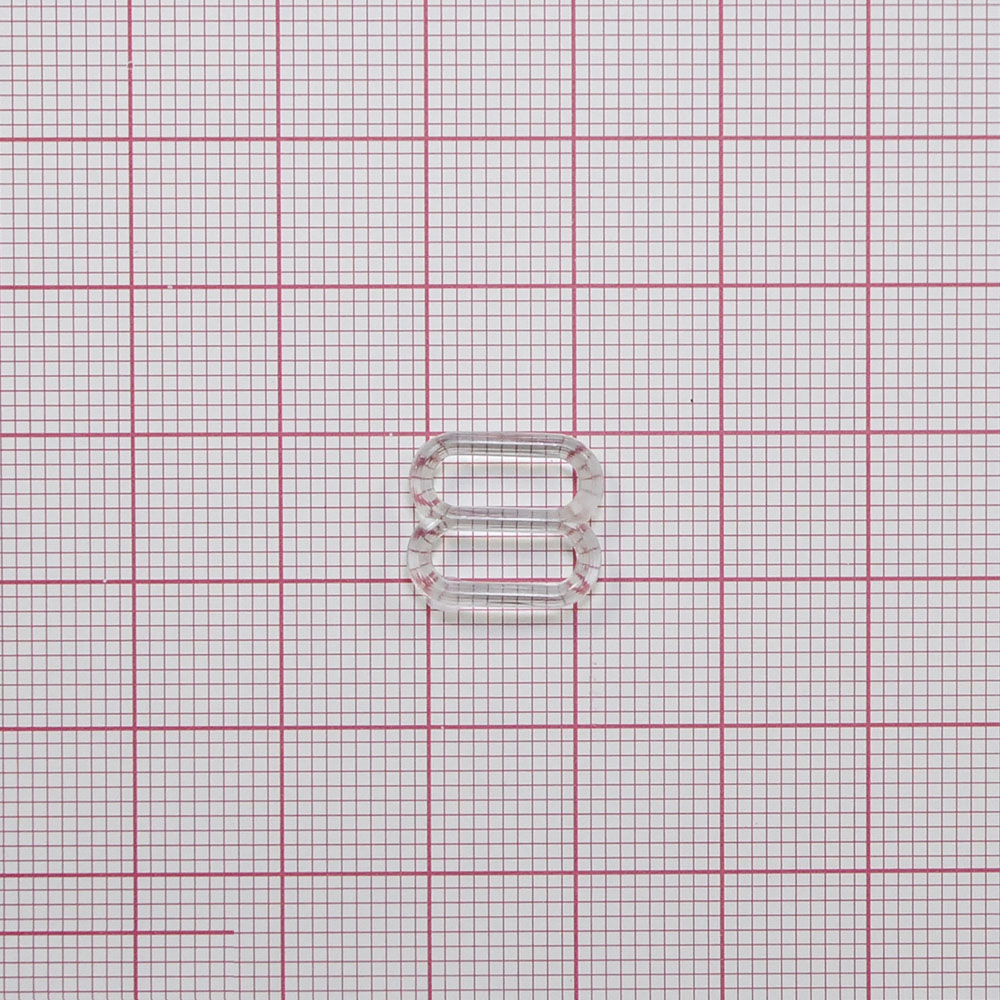 Перетяжка бельевая пластик 10*8мм (внутр.), 13,2*12мм (внешн.), прозрачная, 1т.шт, уп. Перетяжка бельевая