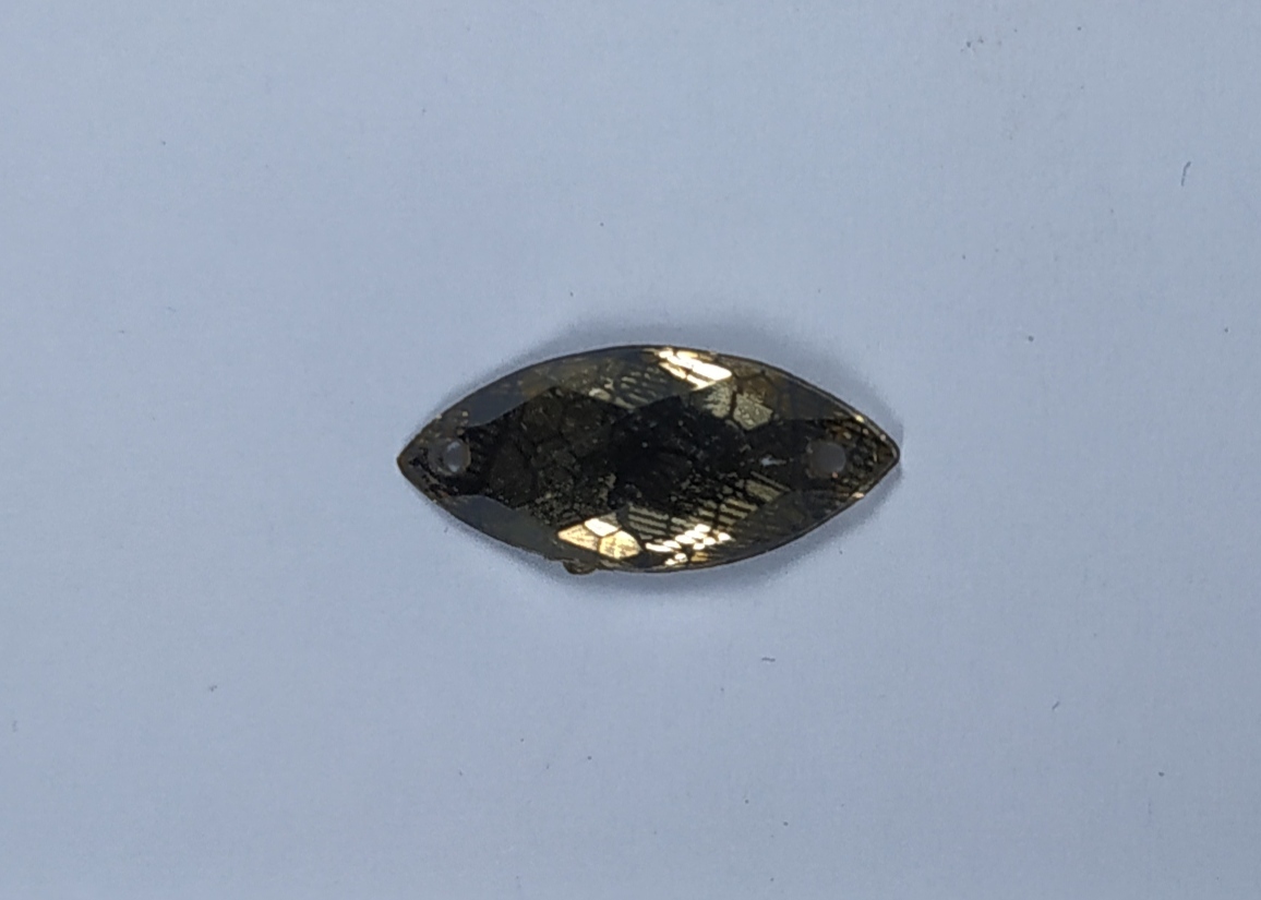 Стразы Т приш. глаз 7*15мм кружево золото №3 /1т.шт./ . Стразы пришивные