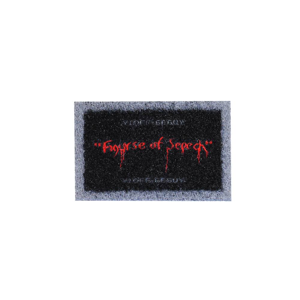 Лейба Патч войлок Figurse of sepech, 3,5*5,5см, черный., серый, красный, шт. Лейба Войлок, Ворс