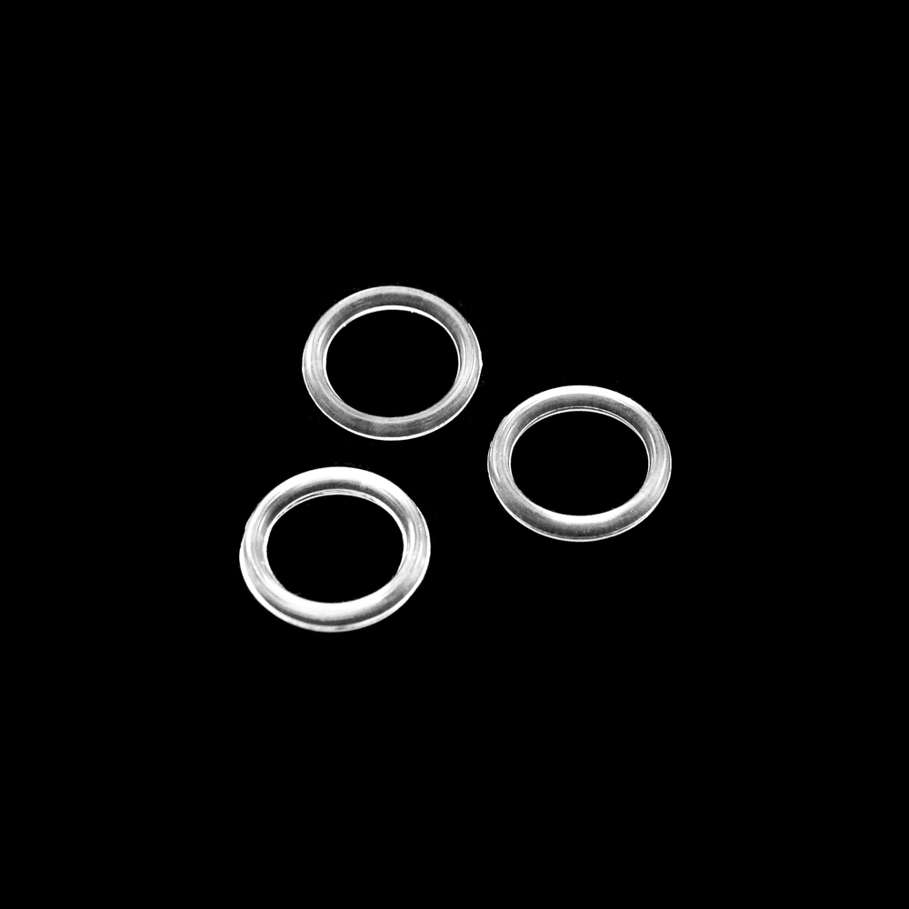 Кольцо бельевое пластик 11,3мм (внутр.), 15,6мм (внешн.)  прозрачное, 1т.шт, уп. Кольцо бельевое