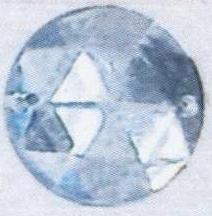 Стразы стеклянные пришивные №18 круглый голубой (18мм), 1тыс.шт. Стразы пришивные