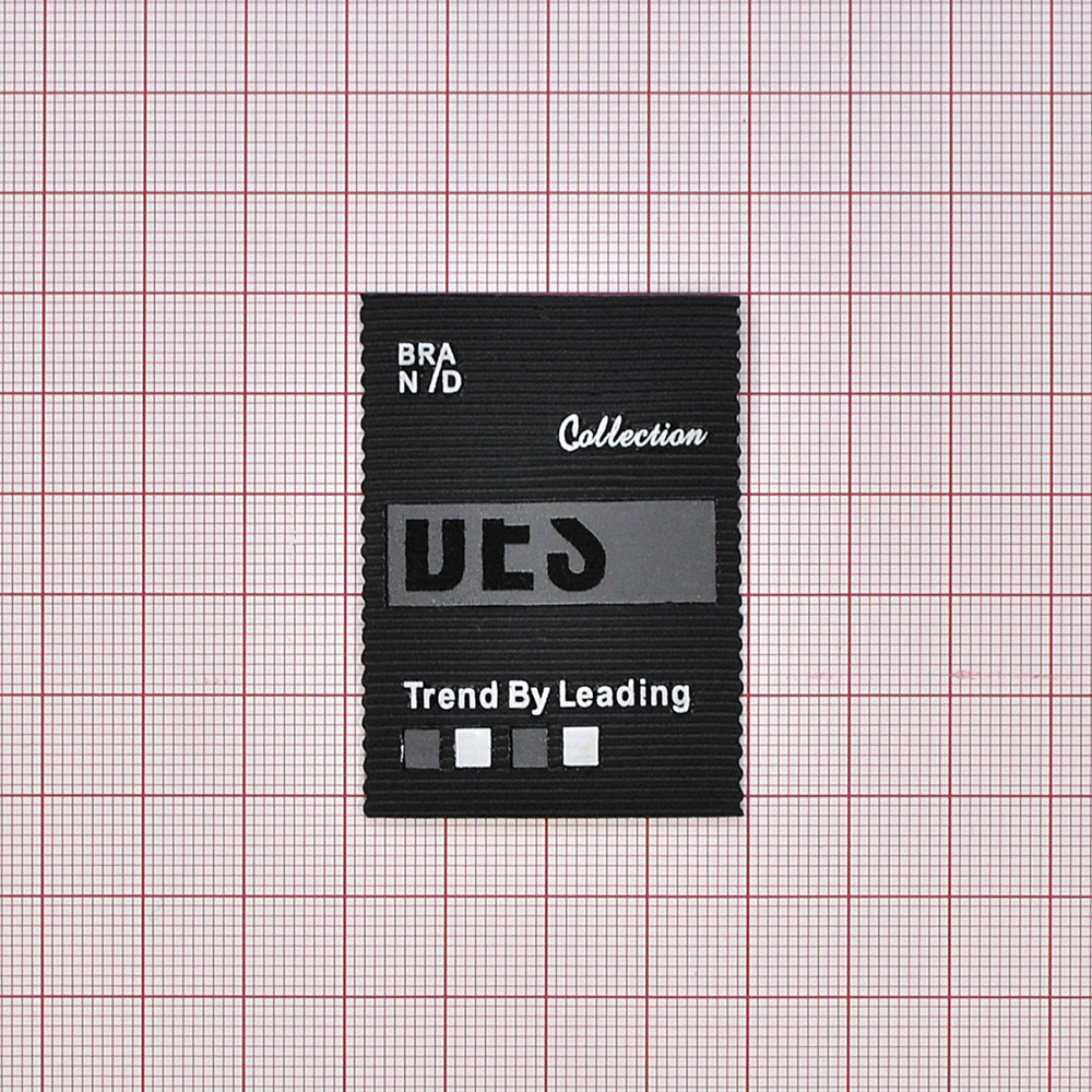 Лейба тканевая DES, 3.8*5см, черный, белый, серый, шт. Лейба Ткань