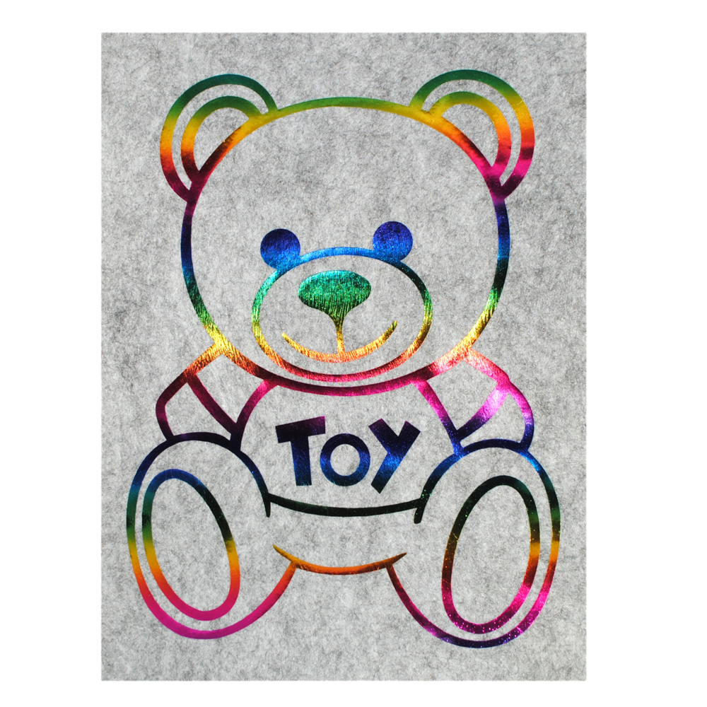 Термопереводка,TOY 18*23,6 см красный, желтый, голубой, фиолетовый шт. Термопереводки Голограмма Светоотражалка Глиттер