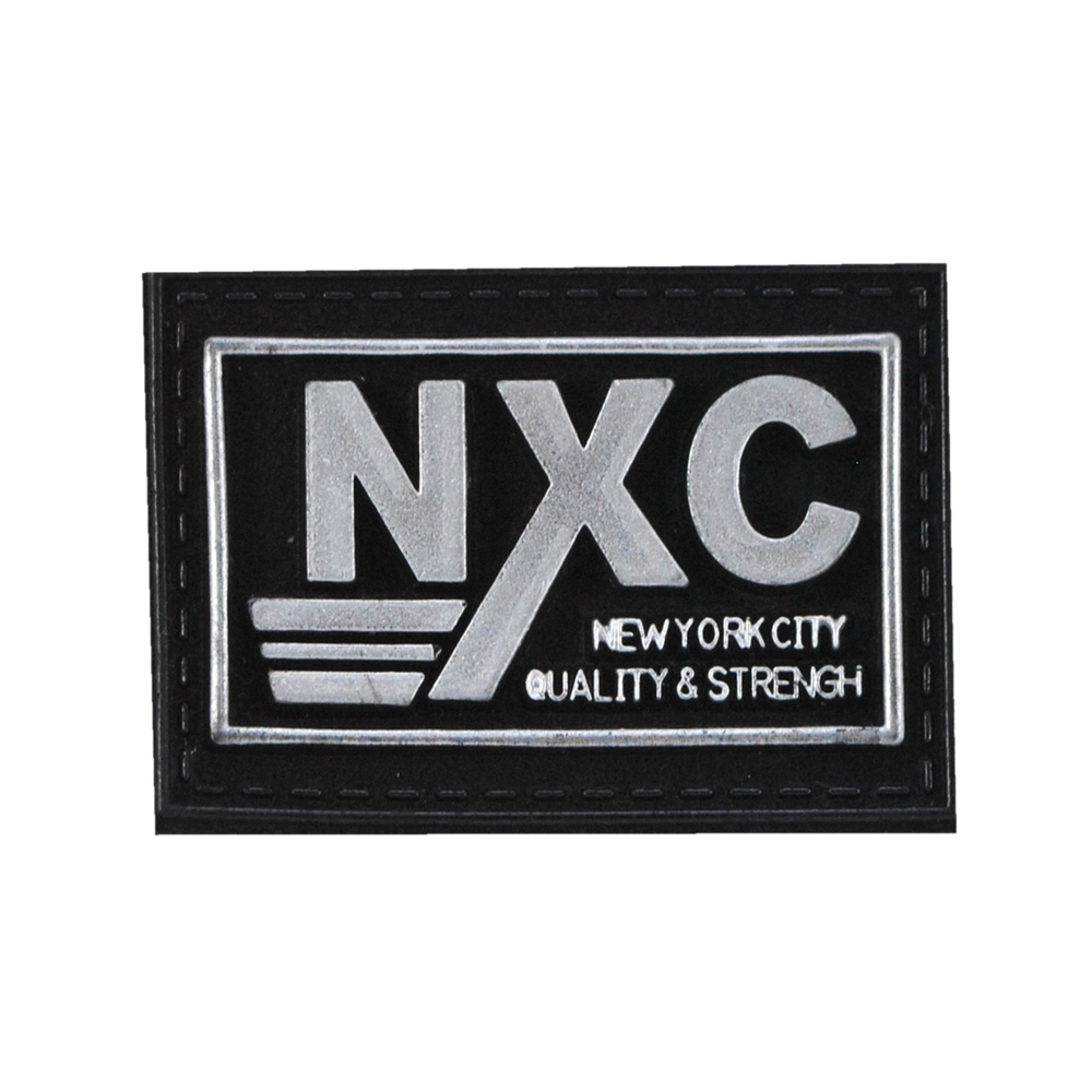 Лейба кожзам NXC, 3,5*5см, черный, серый, шт. Лейба Кожзам