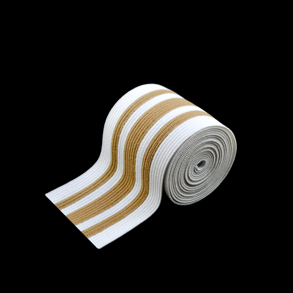 Резинка 5см, белый, светло-коричневый /25м/. Резинка