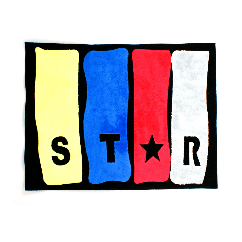 Нашивка махровая STAR 24*19см, черный, желтый, красный, серый, шт. Нашивка Махровая