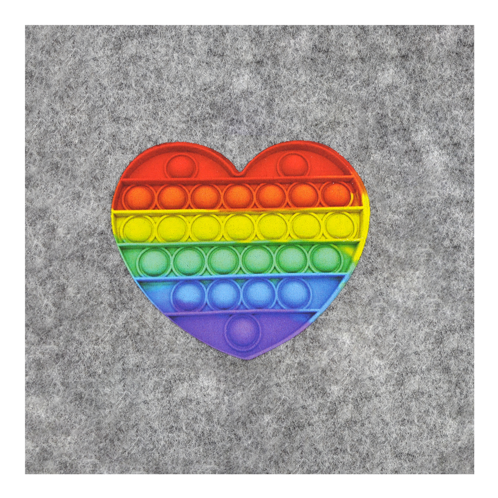 Термоаппликация Pop it (сердце) средняя 7*6см, шт. Термопереводки Детские