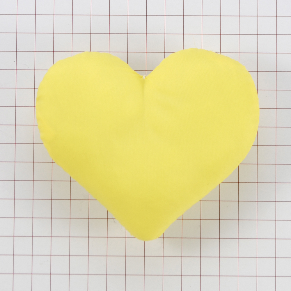 Аппликация тканевая пришивная детская Сердце, 5*5,9см, желтый, шт. Нашивка Детская