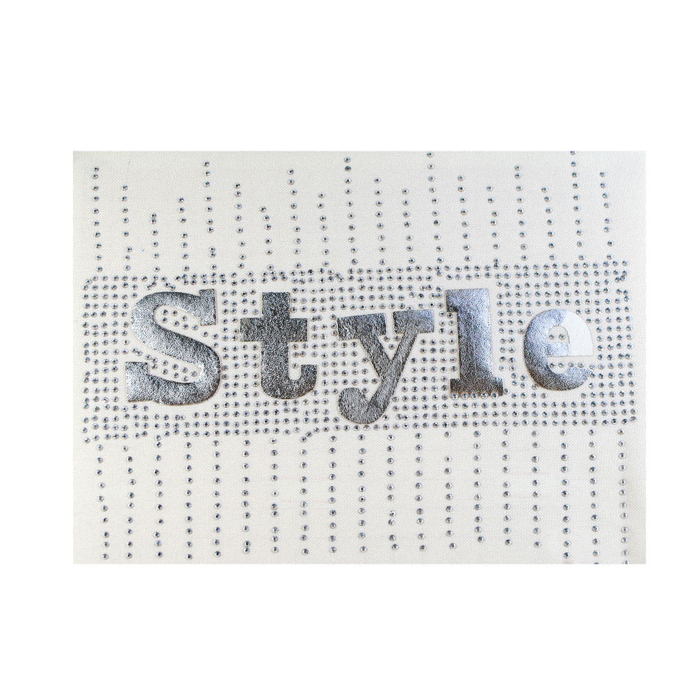 Термоаппликация из страз SS8  STYLE, 23*17см, серебро, шт. Аппликации клеевые Рисунки из страз
