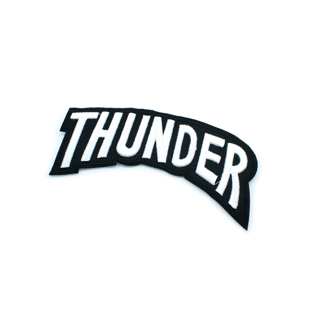 Нашивка тканевая THUNDER 11*19см черный, белый, шт. Нашивка Вышивка, Ткань