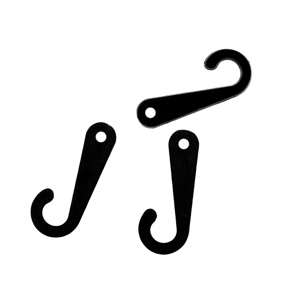 Крючок пластик 18*45мм, черный, 1т.шт.. Крючки