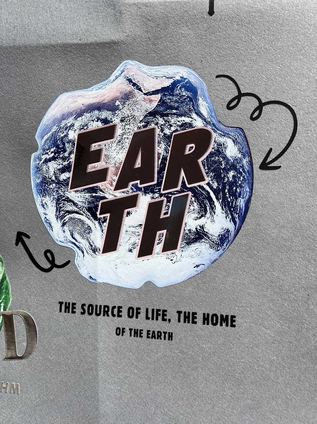 Термоаппликация Земля, 26*25см, Earth. Термопереводки Резиновые, Термопленка