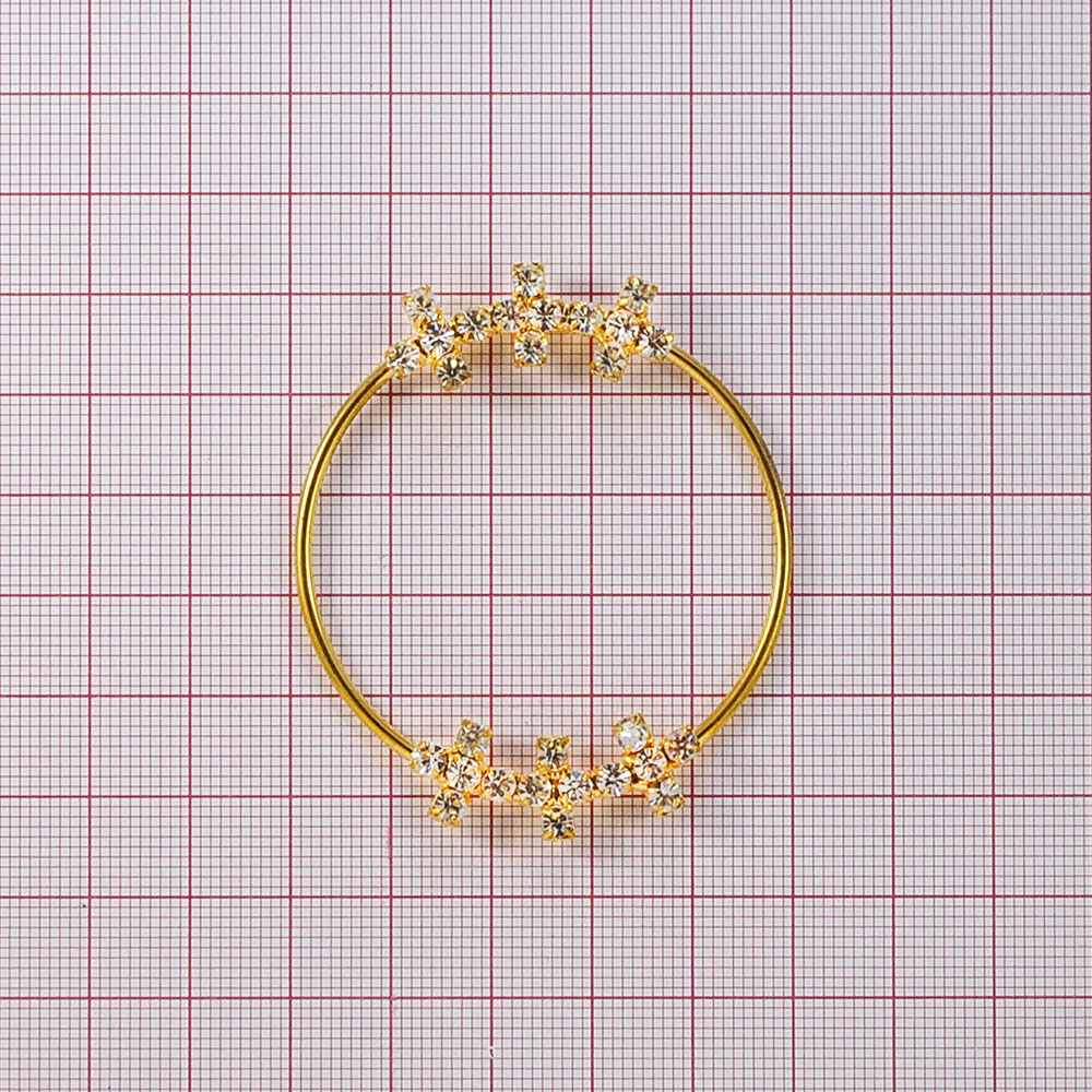 Украшение стеклянное А-30 GOLD /обруч, кресты/. Перетяжка металл со стразами
