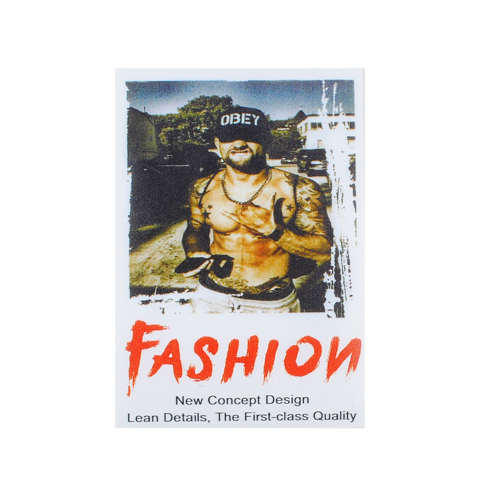 Лейба клеенка Fashion Мужчина, 8*11.5см, черный, красный, белый, серый, шт. Лейба Клеенка
