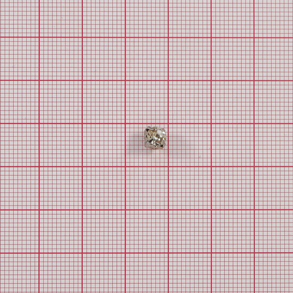 Стразы пришивные в металле круглые, 5мм, crystal, шт. Стразы пришивные в металле