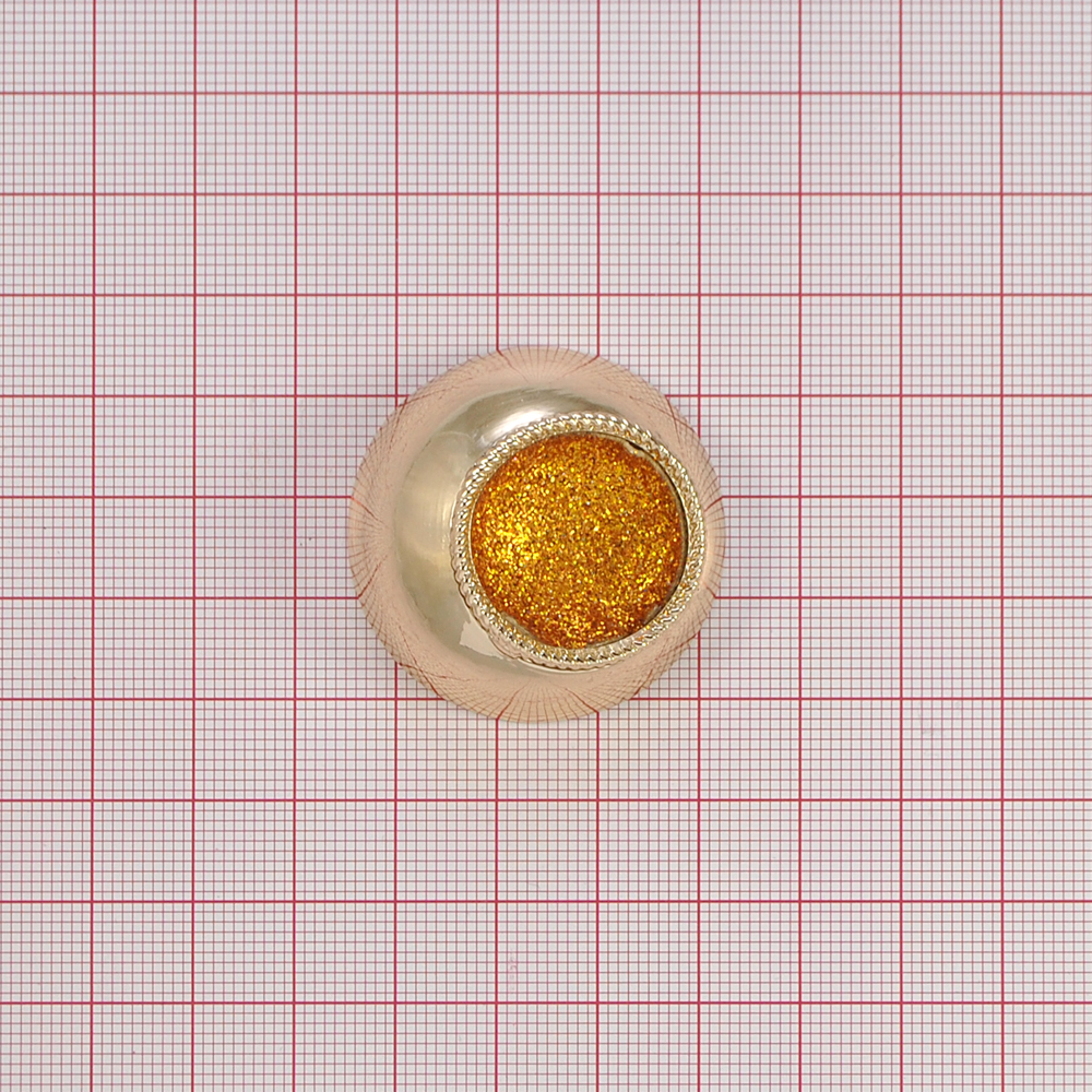Украшение стеклянное 3279141 /пуговица/ GOLD. Пуговица Декор