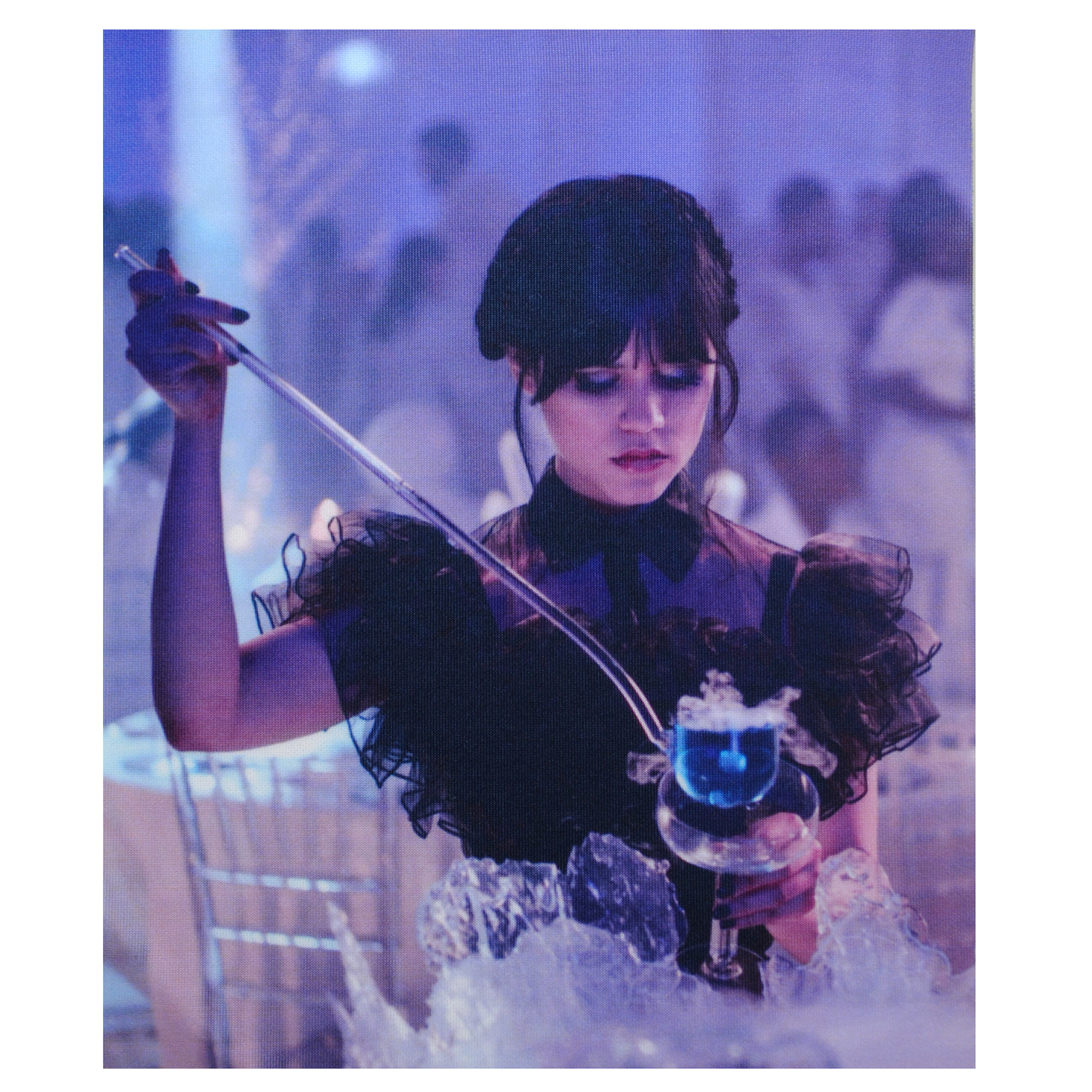 Нашивка, Уэнсдэй с пуншем, 18*22cм, дайвинг, сублимация, лазер, шт. Нашивка